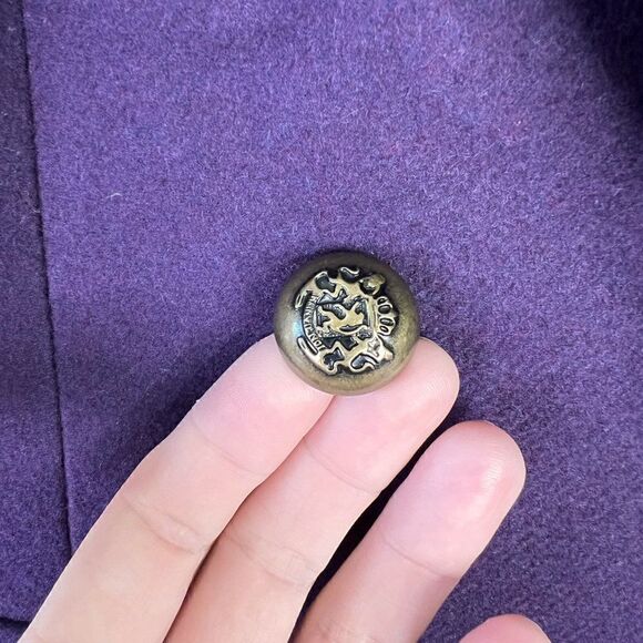 Pink Tartan Purple 100% Wool Double Breasted Blazer Jacket - Picture 3 of 5